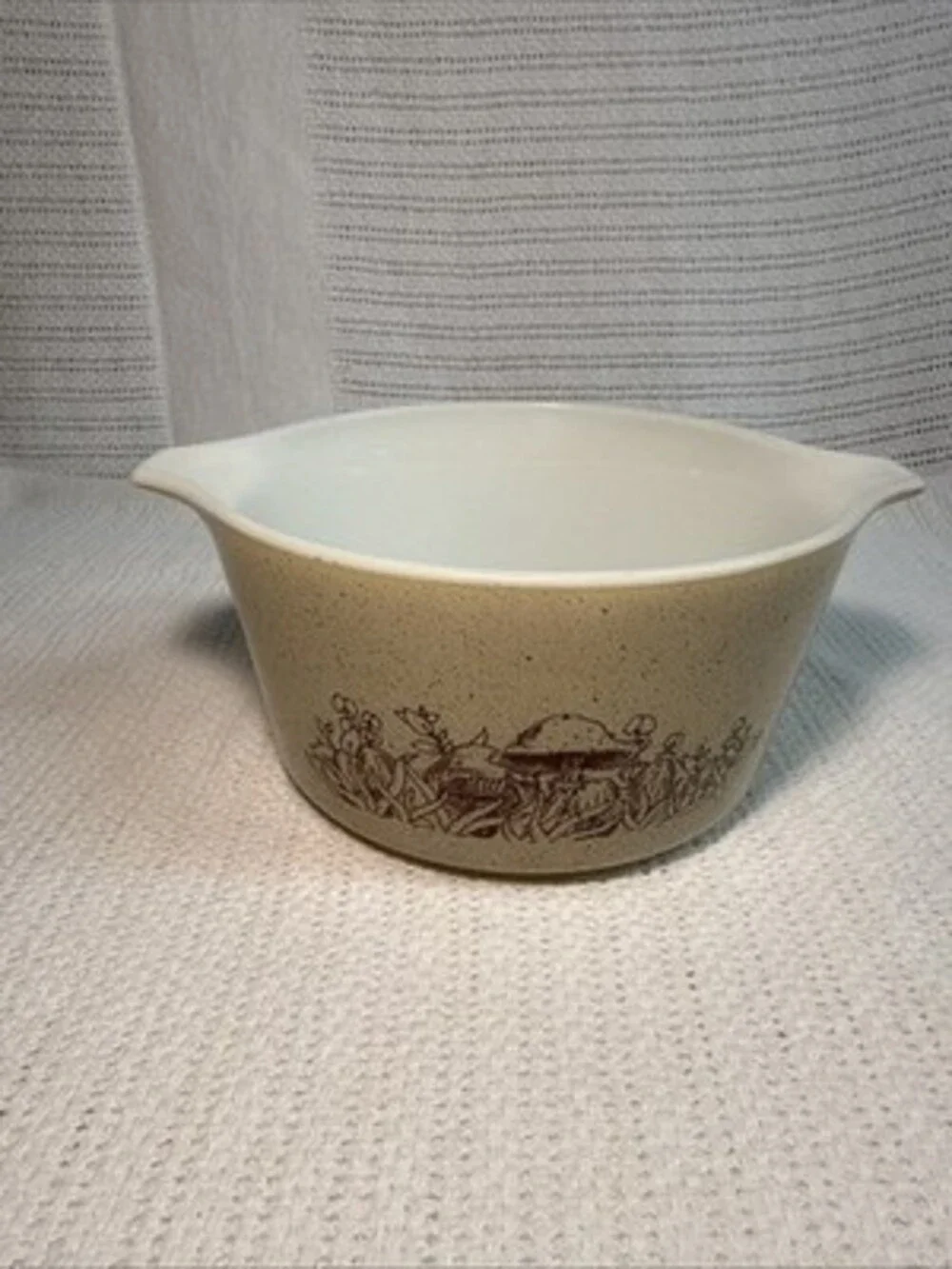 Vintage Pyrex Forest Fancies Mushroom 471B 473B  1- Clear Glass Lid
